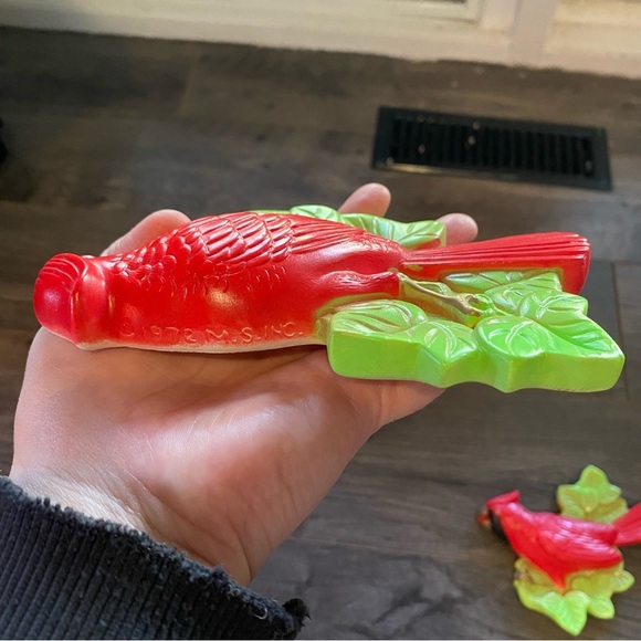 Vintage Miller Studio Chalkware Red Cardinal birds wall decor 1972 - Picture 3 of 9